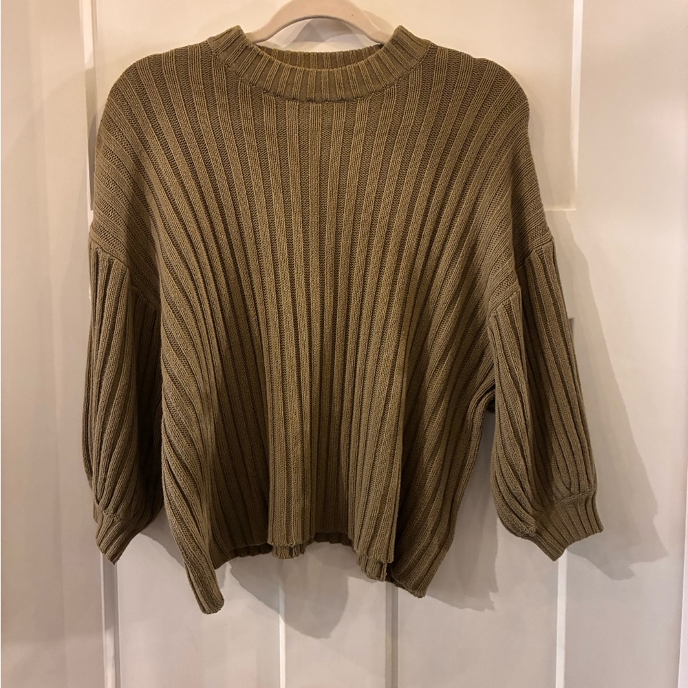 Urban Outfitters Ribbed Knit Sweater - Green